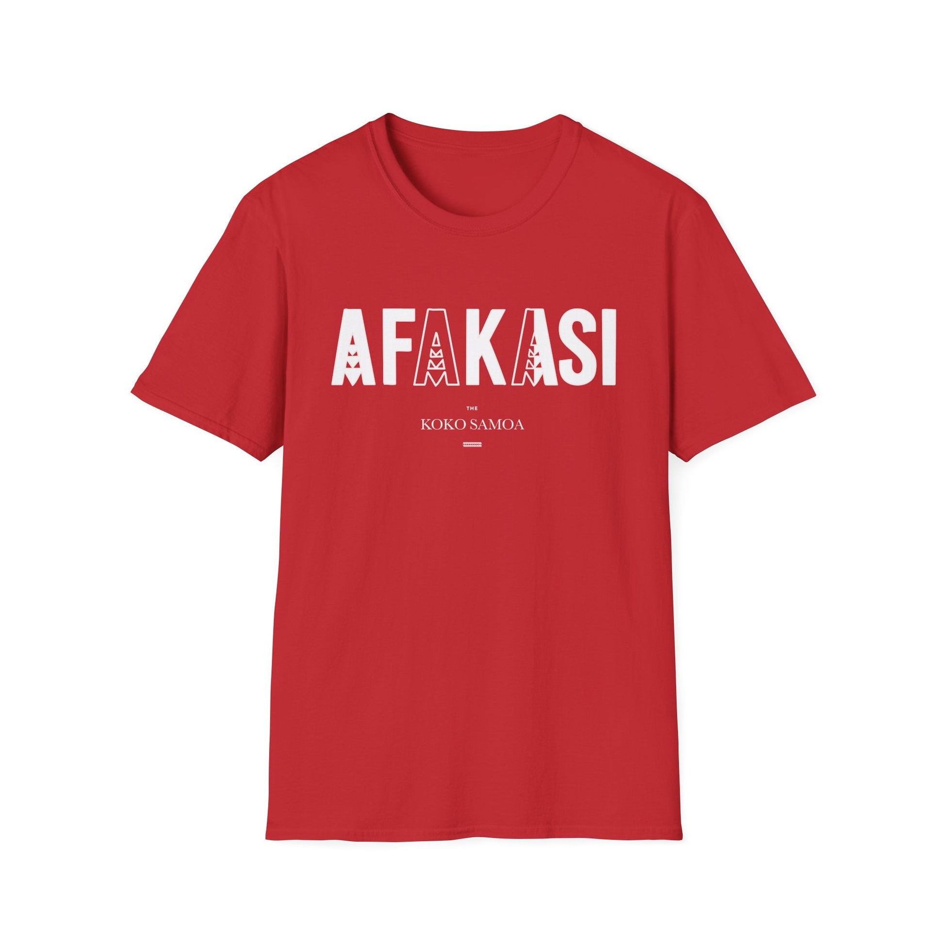 Charcoal soft unisex tee featuring the Afakasi design, ideal for casual wear in AU/NZ.