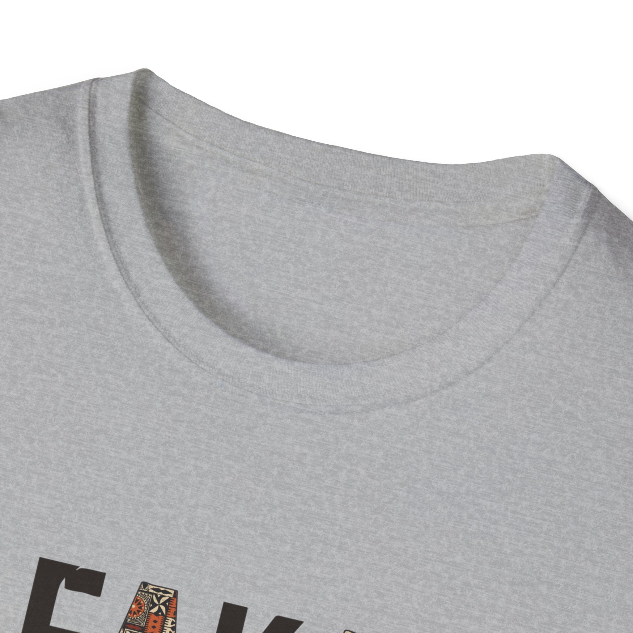 Charcoal unisex soft tee from The Print Bar featuring the Afakasi design, casual fit, perfect for everyday wear in AU/NZ.