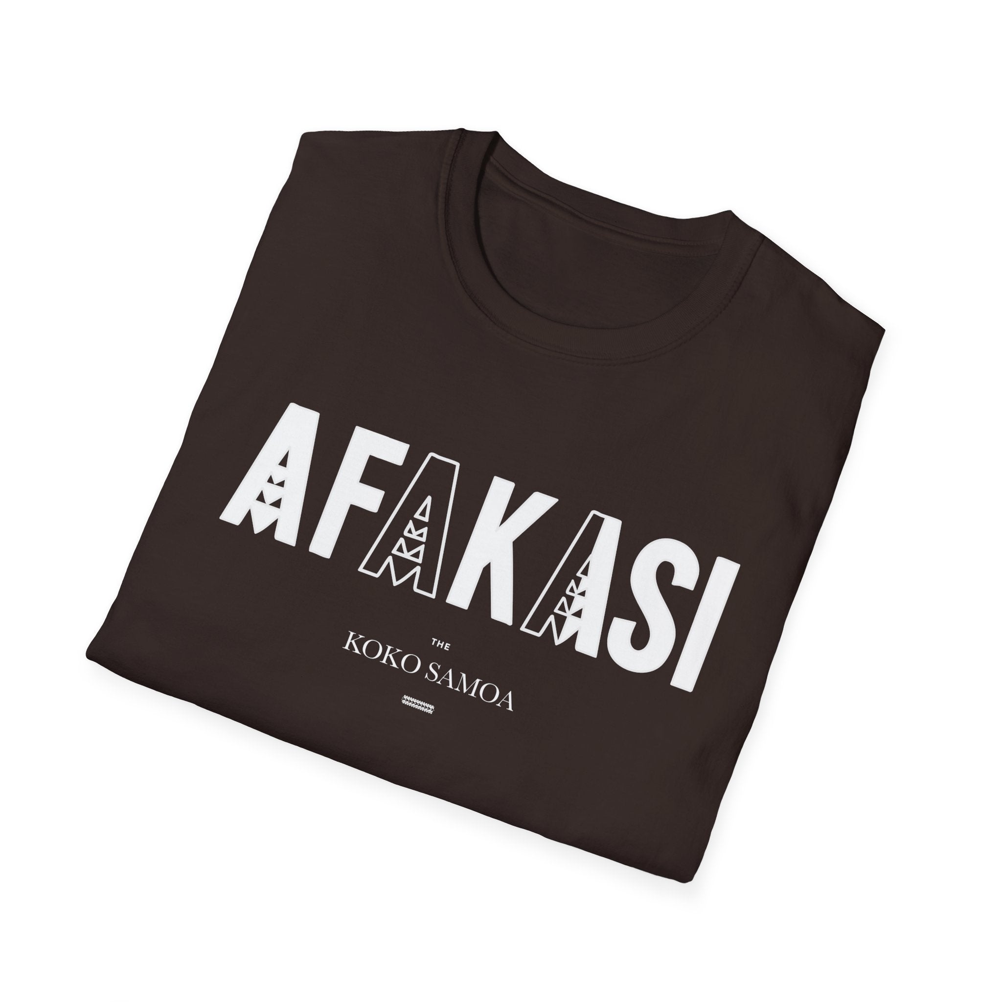 Charcoal soft unisex tee from The Print Bar featuring the Afakasi design, ideal for casual wear in AU/NZ.