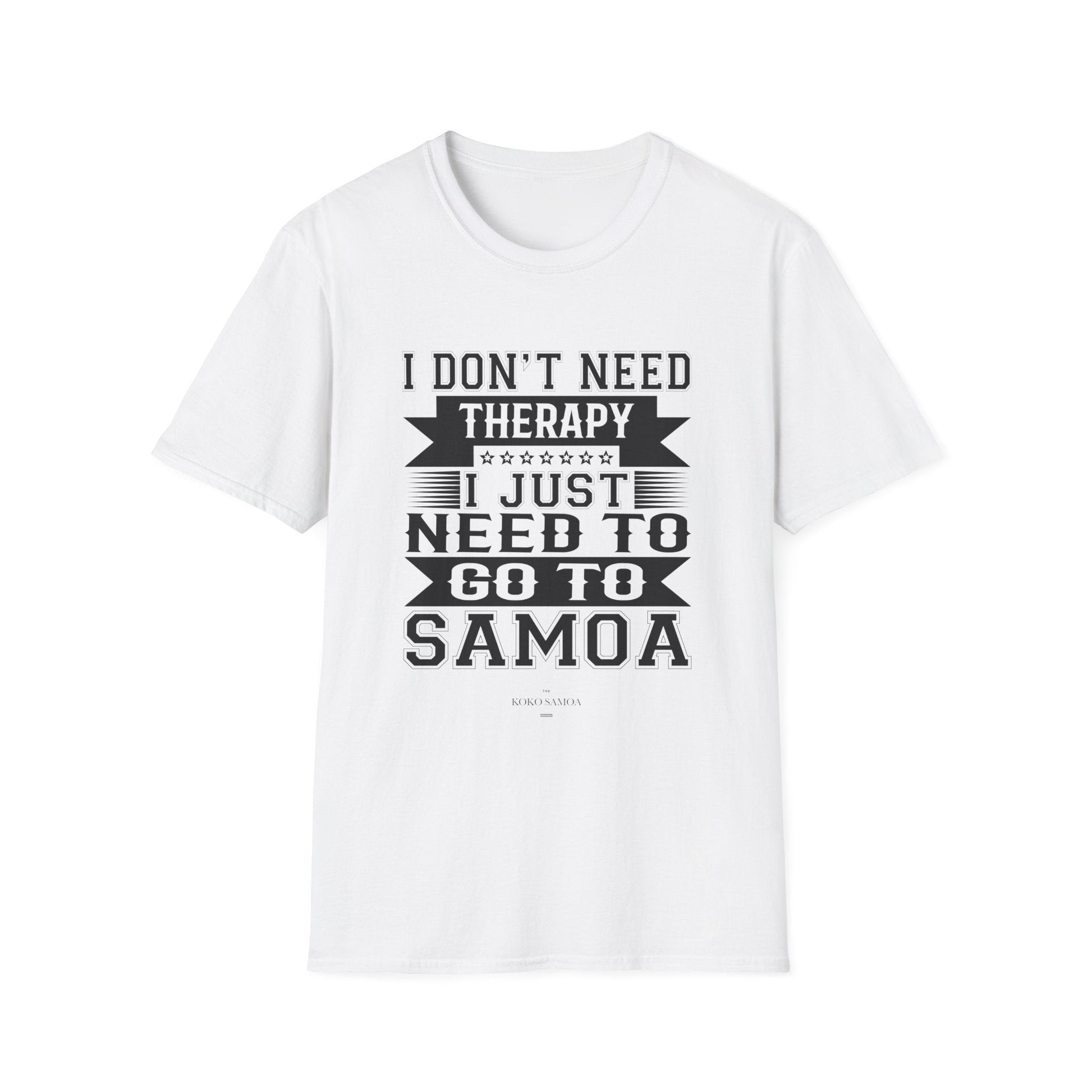 Charcoal soft unisex tee featuring Samoan Therapy design, perfect for casual wear in AU/NZ.