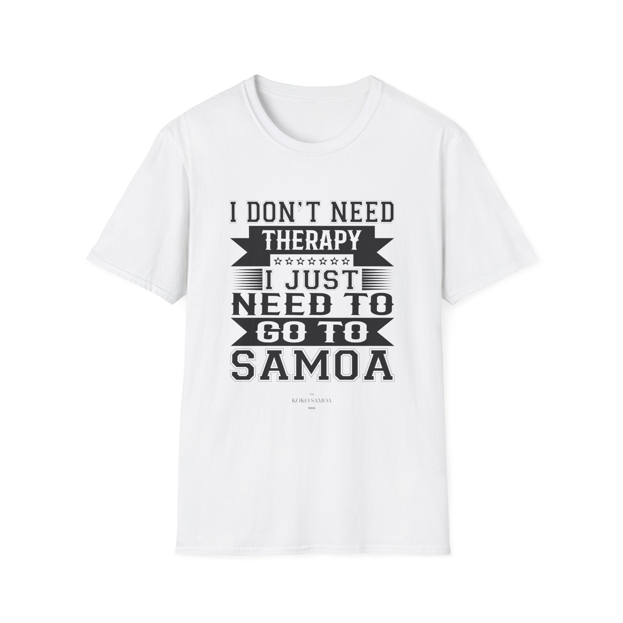Charcoal soft unisex tee featuring Samoan Therapy design, perfect for casual wear in AU/NZ.