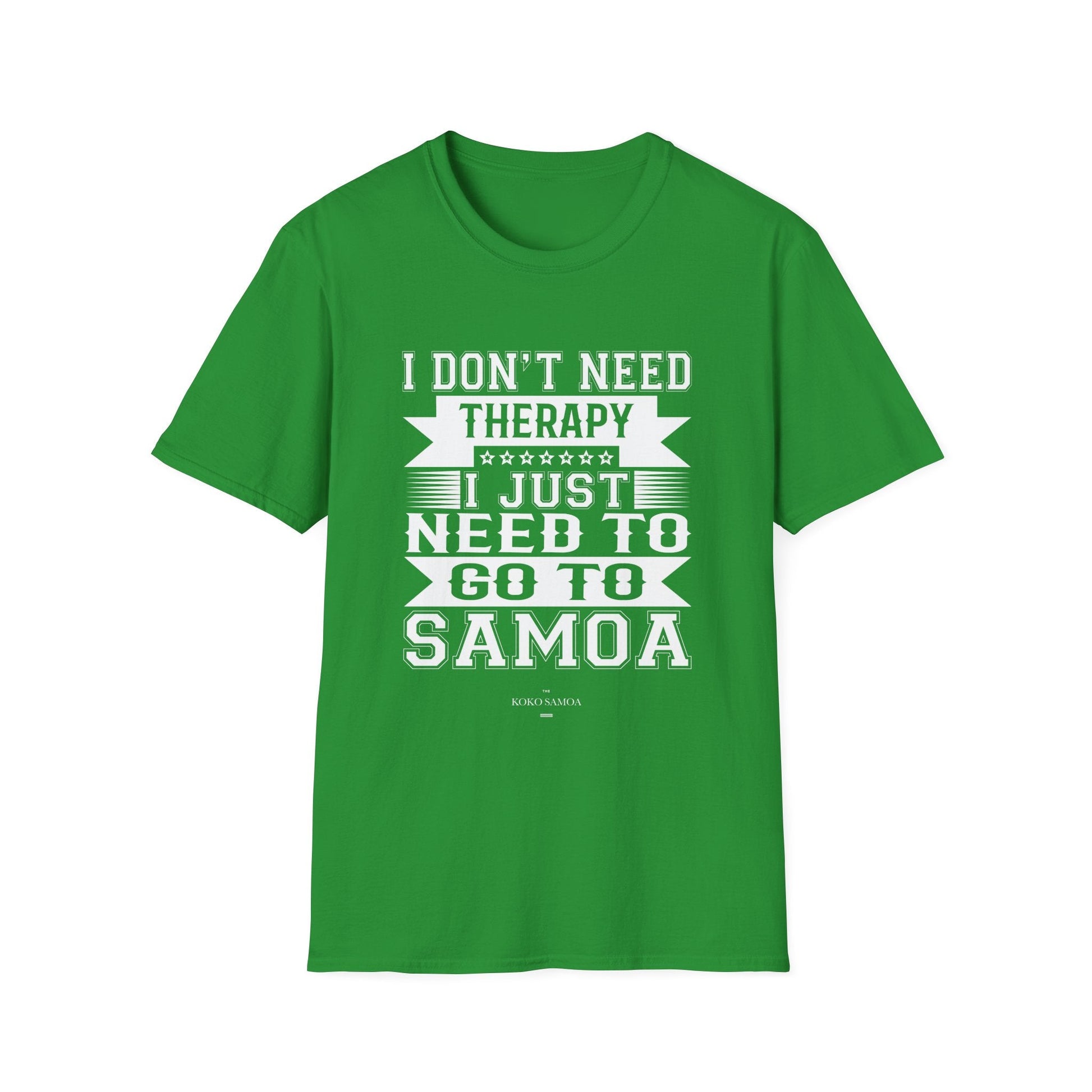 Charcoal unisex soft tee featuring Samoan Therapy design, perfect for casual wear in AU/NZ.
