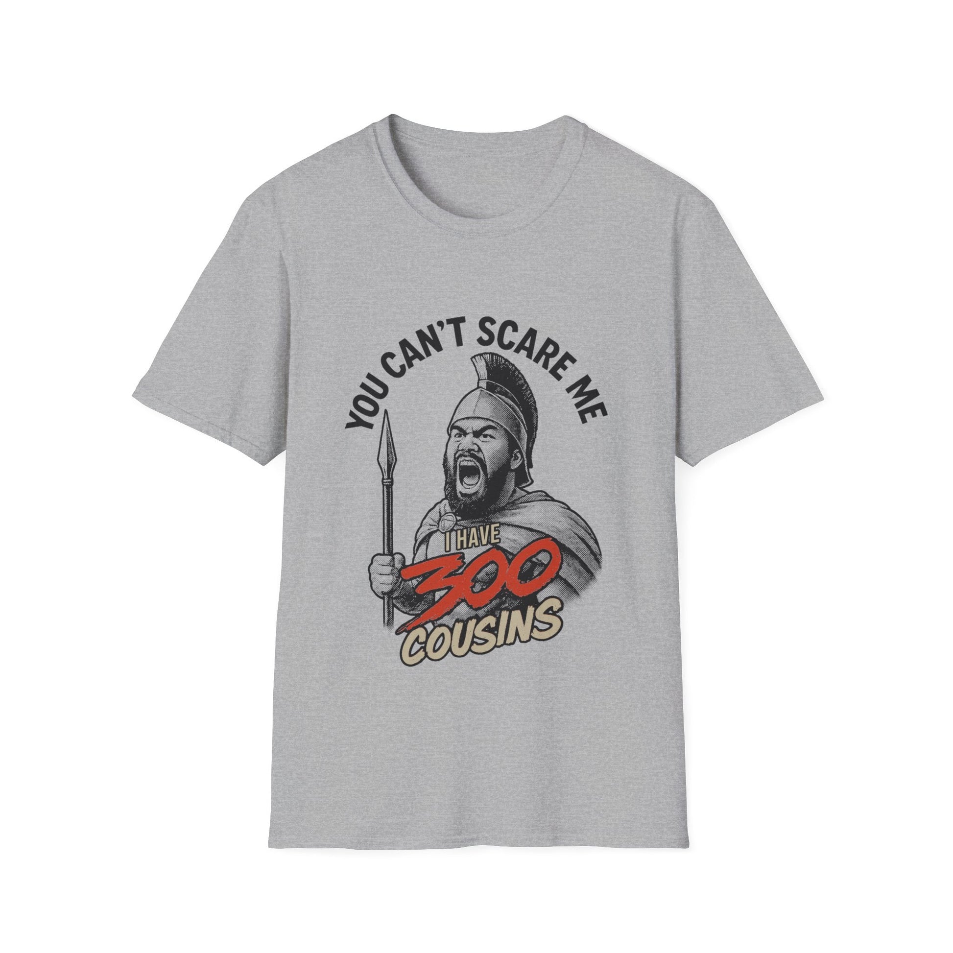 Light blue unisex soft tee featuring the 300 Cousins design, perfect for casual wear in AU/NZ.