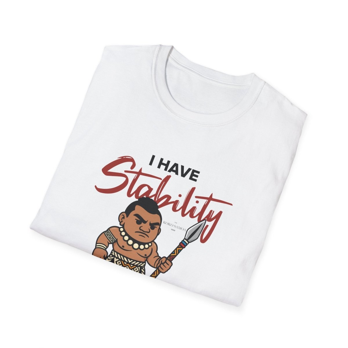 Light blue unisex T-shirt from The Print Bar featuring "Stability" design, made for comfortable, casual wear in AU/NZ.