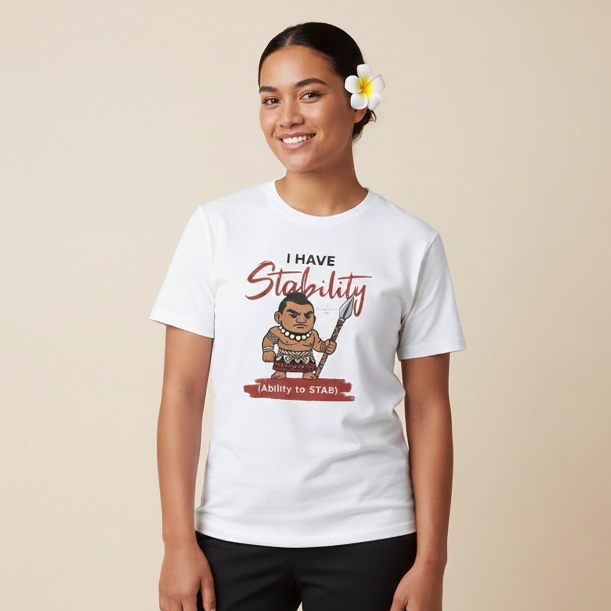 Light blue soft unisex T-shirt by The Print Bar featuring Stability design, ideal for casual wear in AU/NZ.