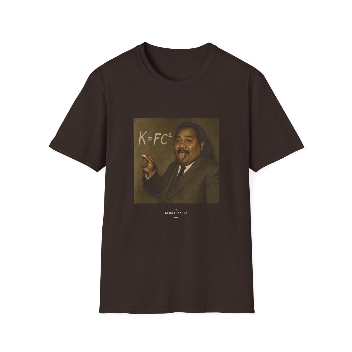 White unisex soft T-shirt featuring K=FC² design, ideal for casual wear in AU/NZ.