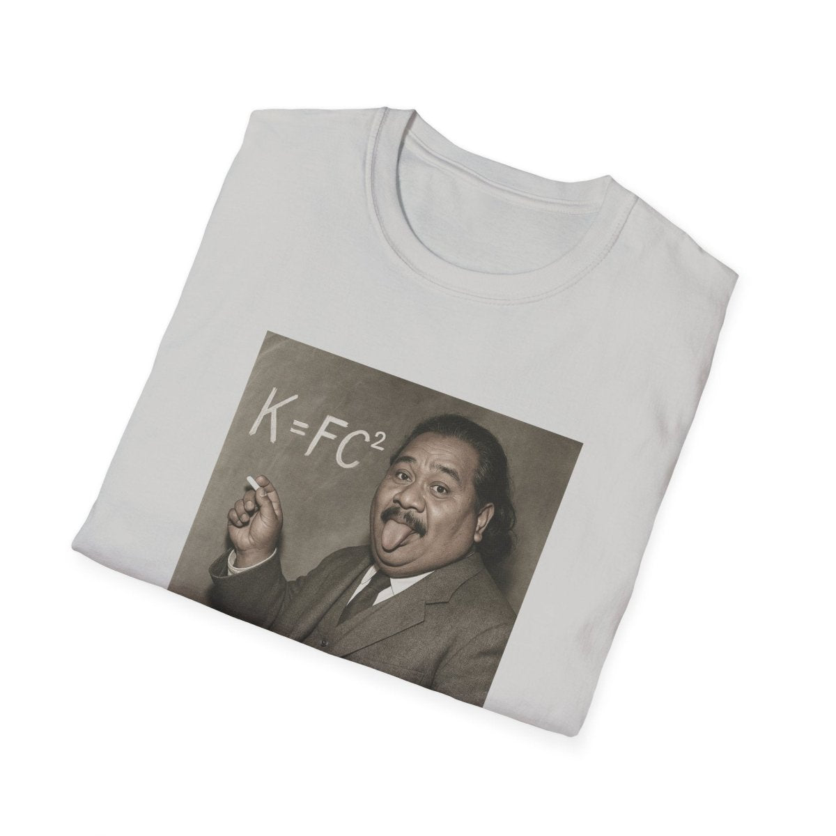 White unisex T-shirt Soft Unisex Tee K=FC² collection, casual fit, displayed flat on a white background.