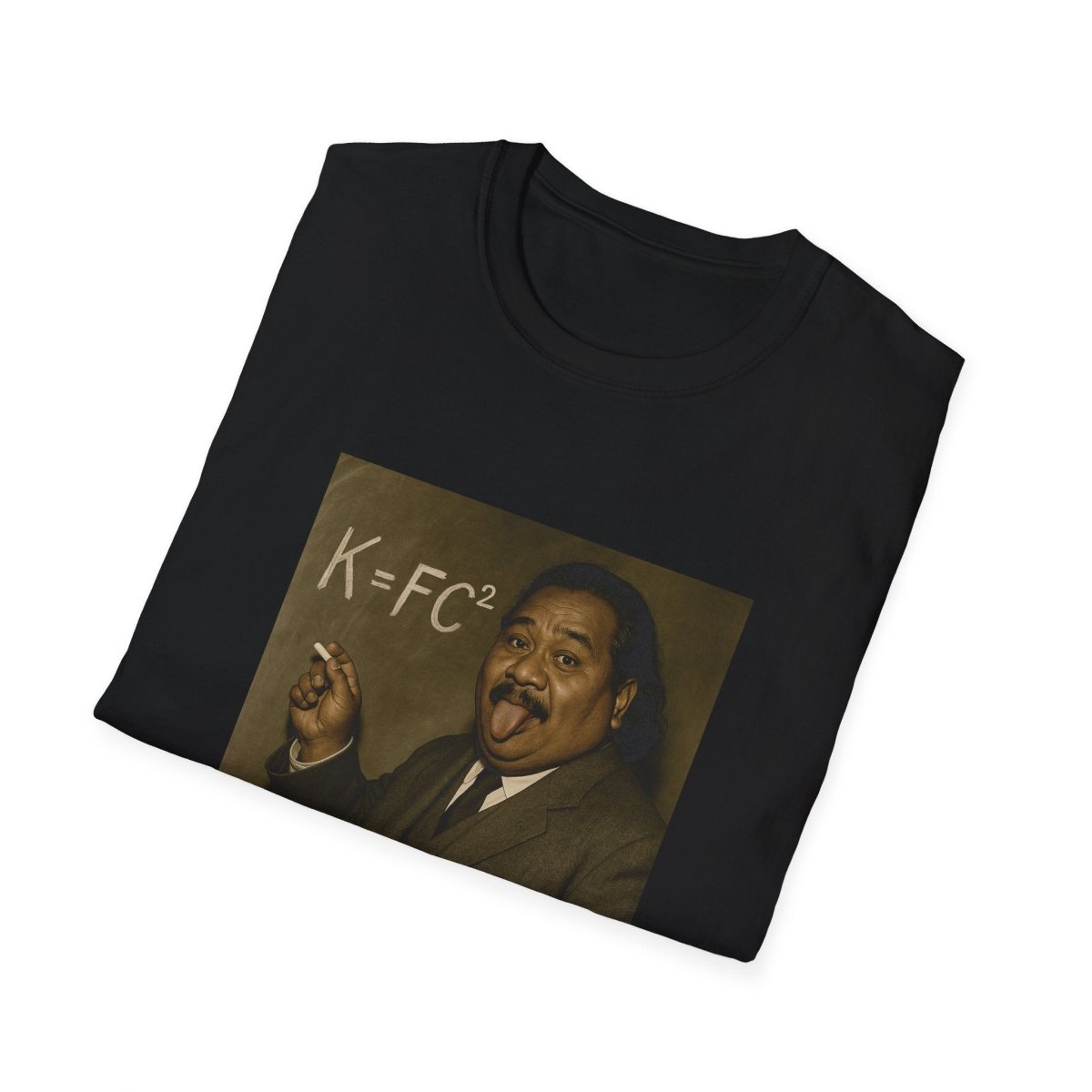 White soft unisex T-shirt featuring the K=FC² design, ideal for casual wear in AU/NZ.