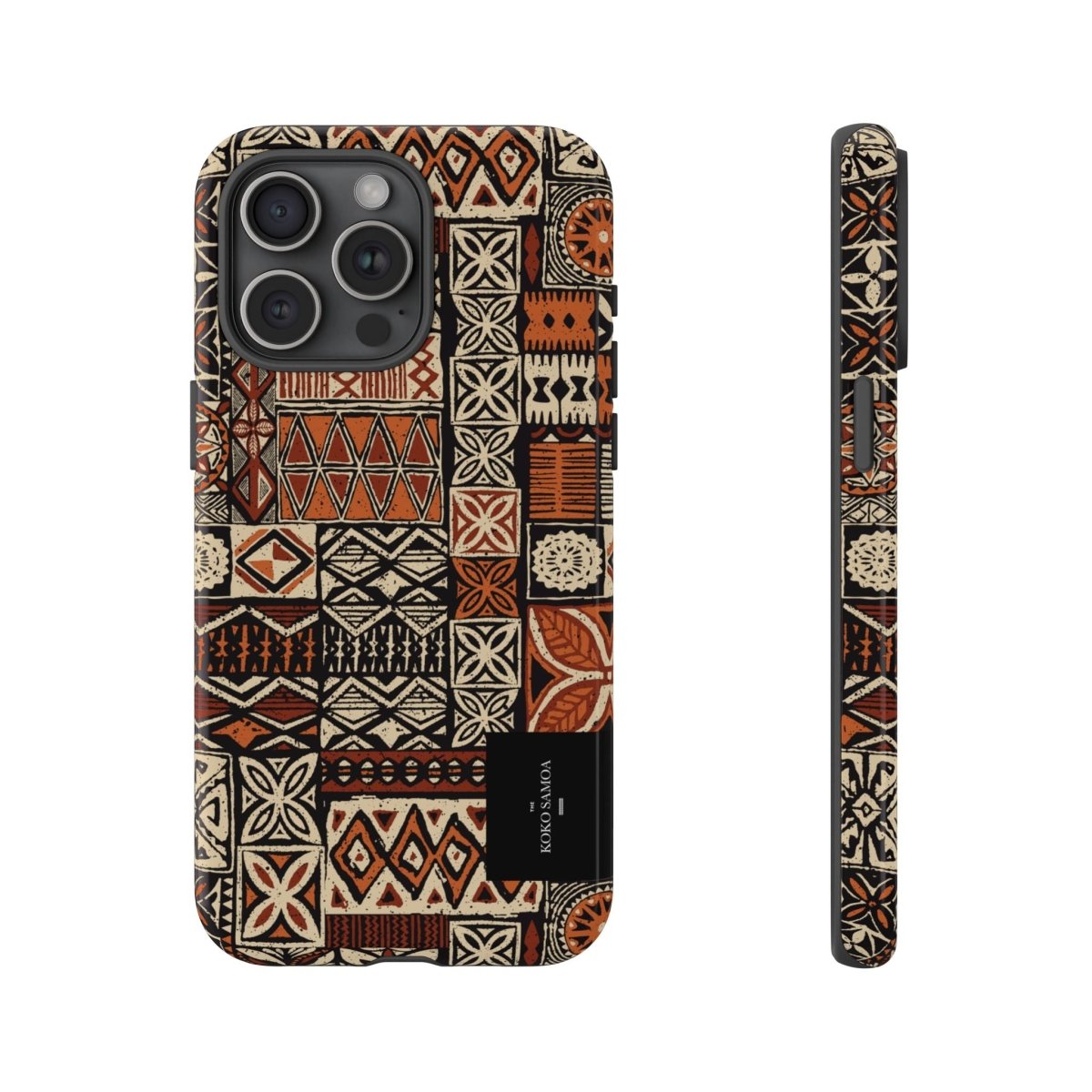 Tough Phone Case Elei design for AU/NZ/USA, featuring vibrant Samoa-inspired artwork on durable protective cover.