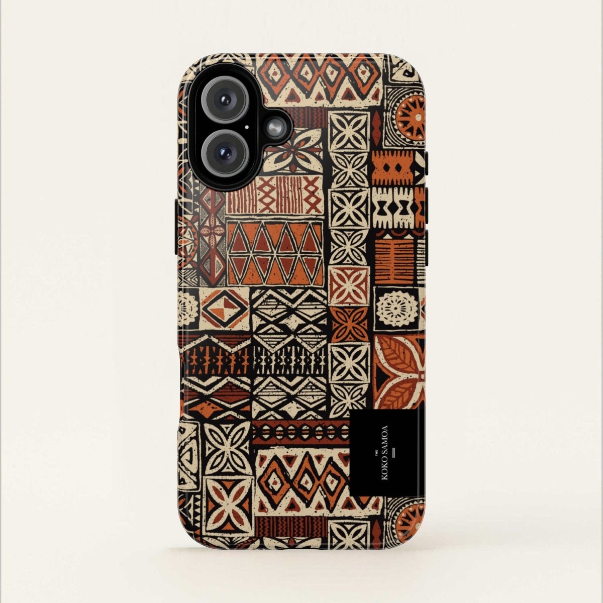 Tough Phone Case Elei design, durable protective cover for smartphones, featuring Polynesian-inspired patterns on a sturdy case.