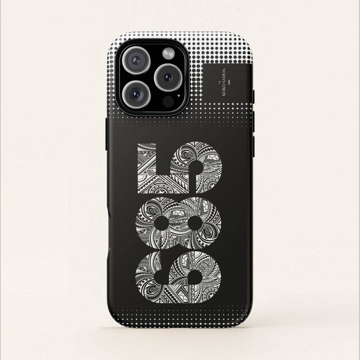 WOYC Tough Phone Case 685 for AU/NZ/USA, durable protective cover with tropical Samoa design, fits smartphones securely.