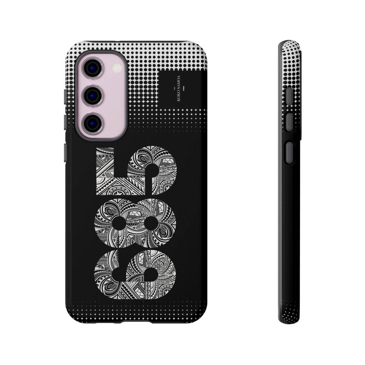 WOYC Tough Phone Case 685 for AU/NZ/USA, durable protective cover with tropical Koko Samoa design, fits smartphones securely.