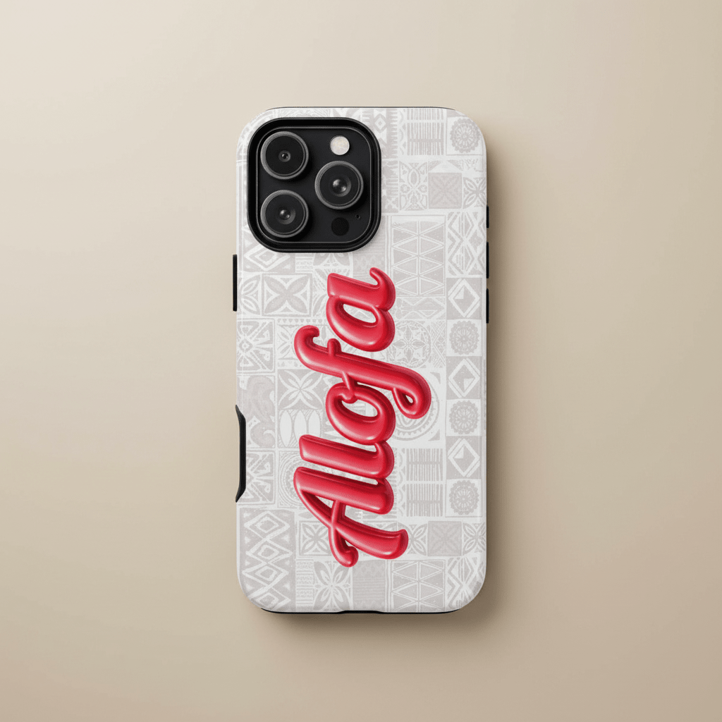 WOYC Alofa tough phone case with Samoa Koko design for AU/NZ/USA, rugged protection for smartphones.