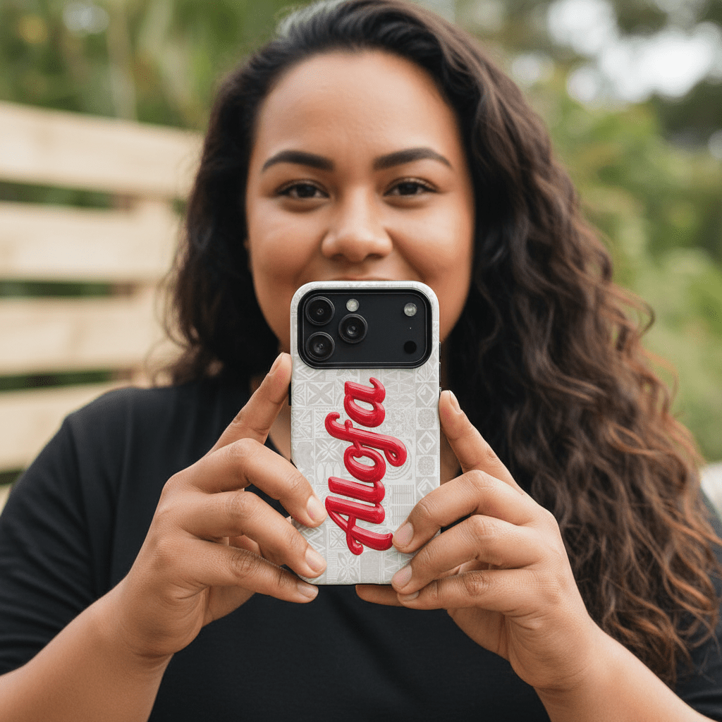 WOYC Alofa tough phone case featuring Koko Samoa design, durable protective cover for smartphones in AU, NZ, and USA.