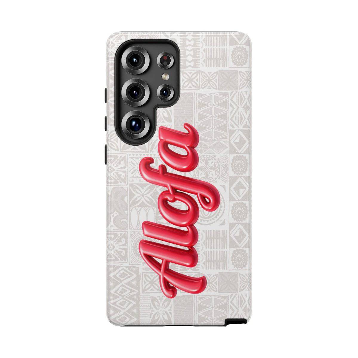 WOYC Alofa tough phone case with Koko Samoa design, durable protective cover for smartphones, available in AU/NZ/USA regions.