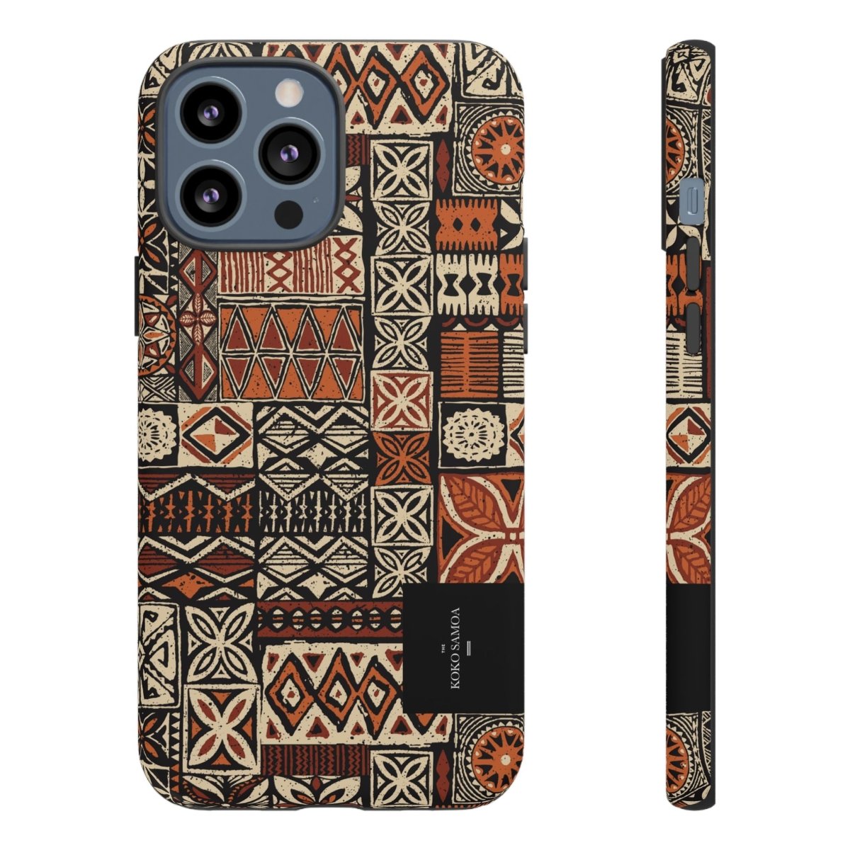 WOYC Tough Phone Case Elei featuring Koko Samoa design, durable protective cover for smartphones in AU, NZ, and USA.