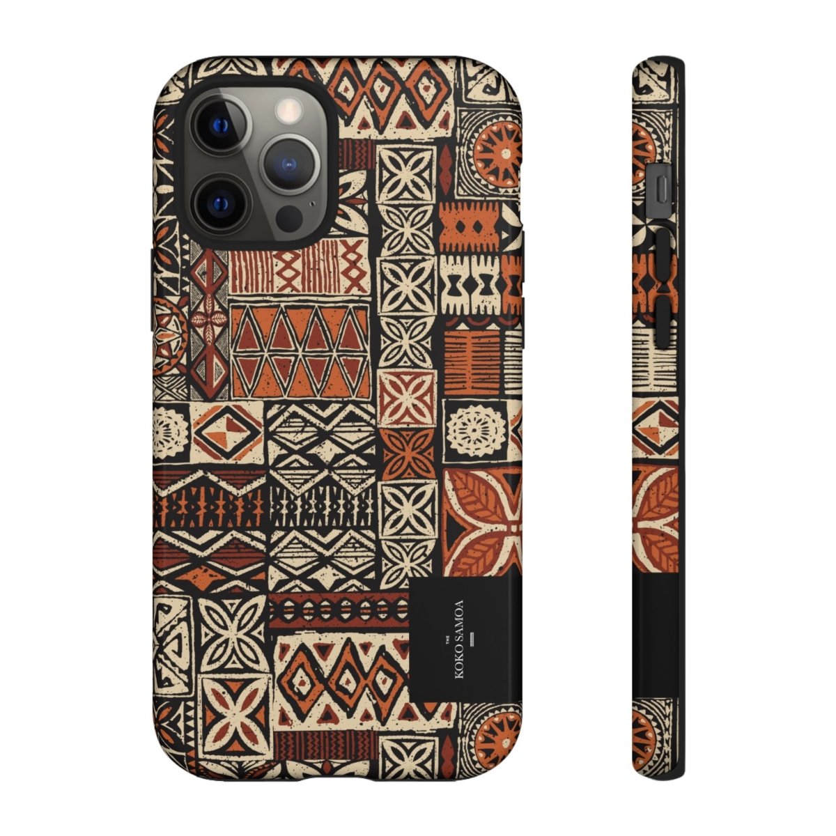 Tough Phone Case Elei design for AU/NZ/USA, featuring vibrant Samoan Koko Samoa artwork on durable protective cover.