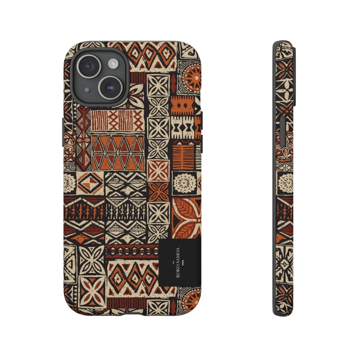 WOYC Tough Phone Case Elei design for AU/NZ/USA with Samoa Koko pattern, durable protective cover for smartphones.