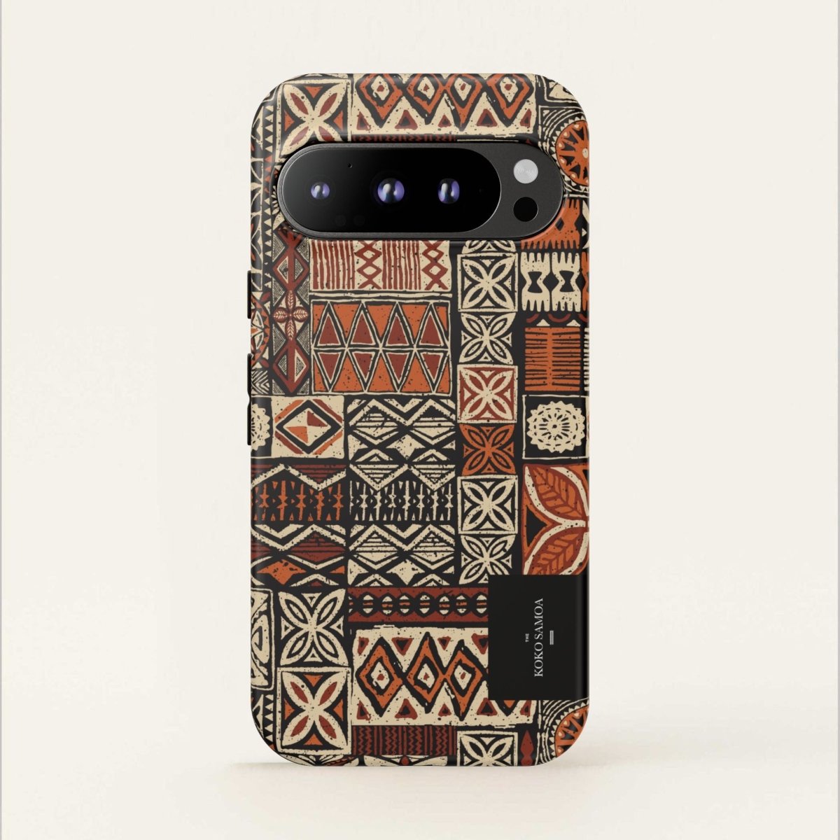 WOYC Tough Phone Case Elei for AU/NZ/USA, durable protective cover with vibrant Samoa-inspired design for smartphones.