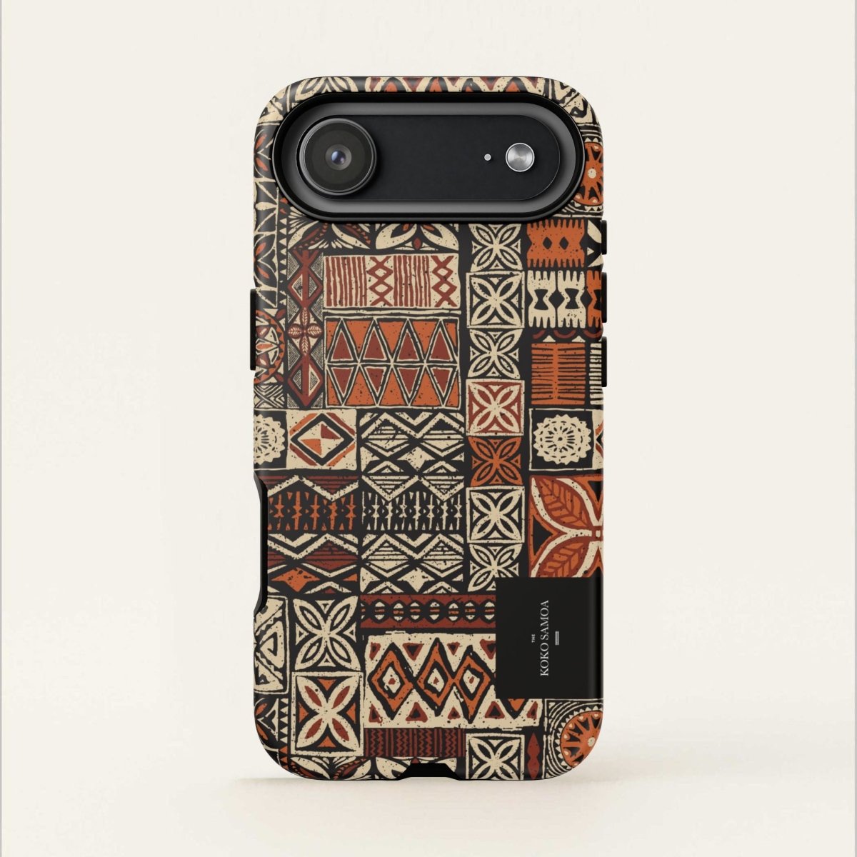 WOYC Tough Phone Case Elei for AU, NZ, USA, featuring vibrant Koko Samoa design on durable protective cover.