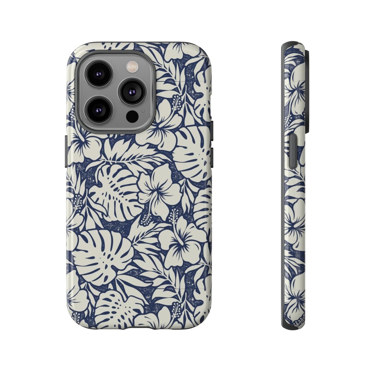 Printify Tough Phone Case with Falefa Breeze design, durable protection for smartphones, featuring vibrant tropical artwork.