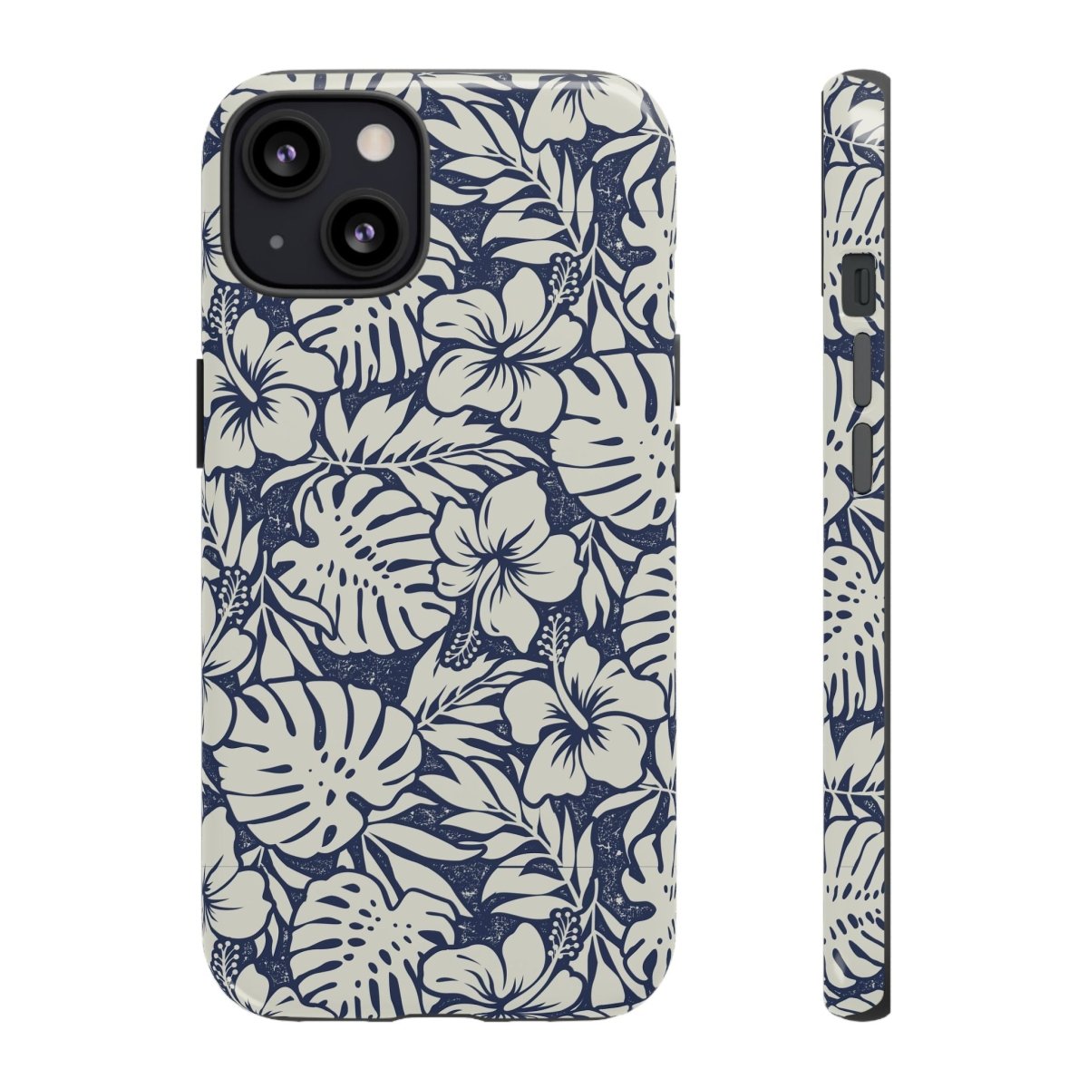 Printify Tough Phone Case with Falefa Breeze design, featuring tropical motifs on durable phone protection.