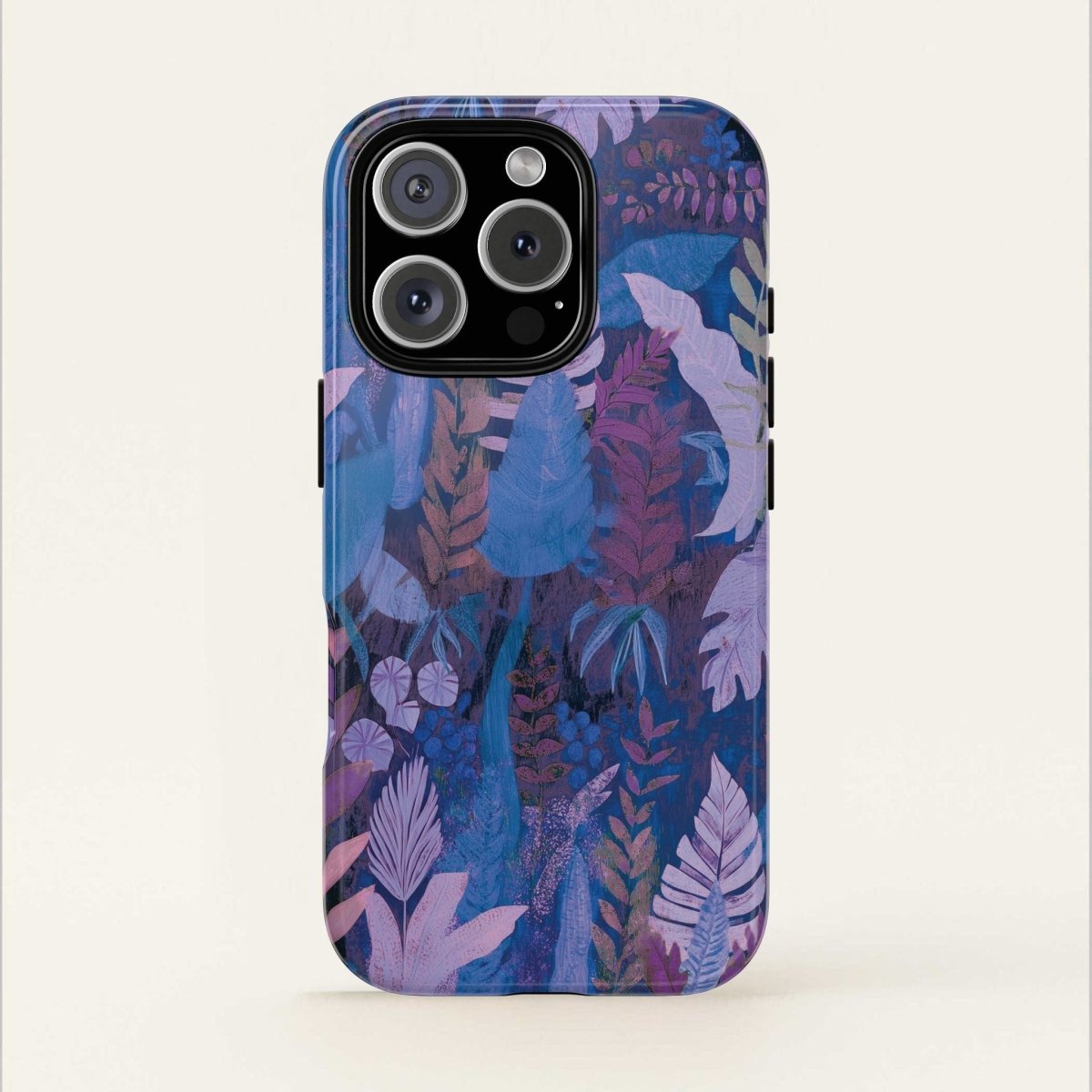Printify tough phone case with lavender palms design, durable protective cover for smartphones in AU, NZ, and US.
