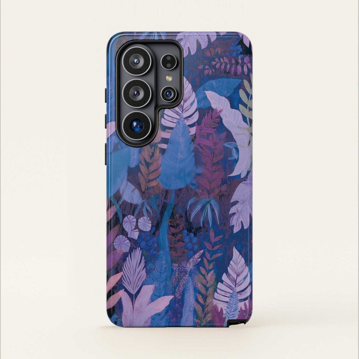 Tough lavender palms print phone case for smartphones, durable protective cover with tropical design by Printify.