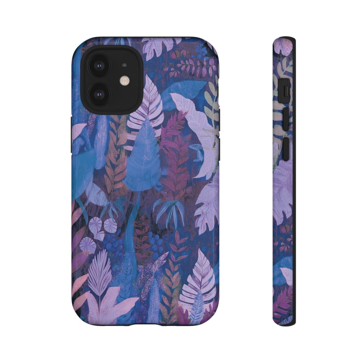 Printify tough phone case with lavender palms design, protective cover for smartphones in AU/NZ/USA.