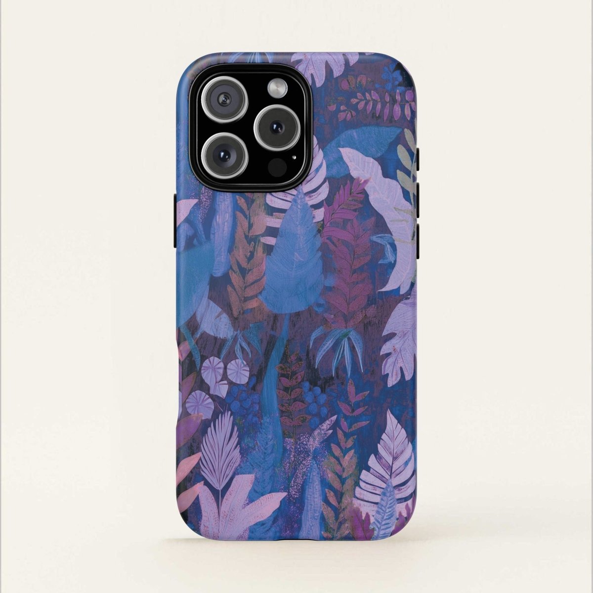 Tough lavender palms phone case by Printify, durable protective cover for smartphones with tropical leaf design.