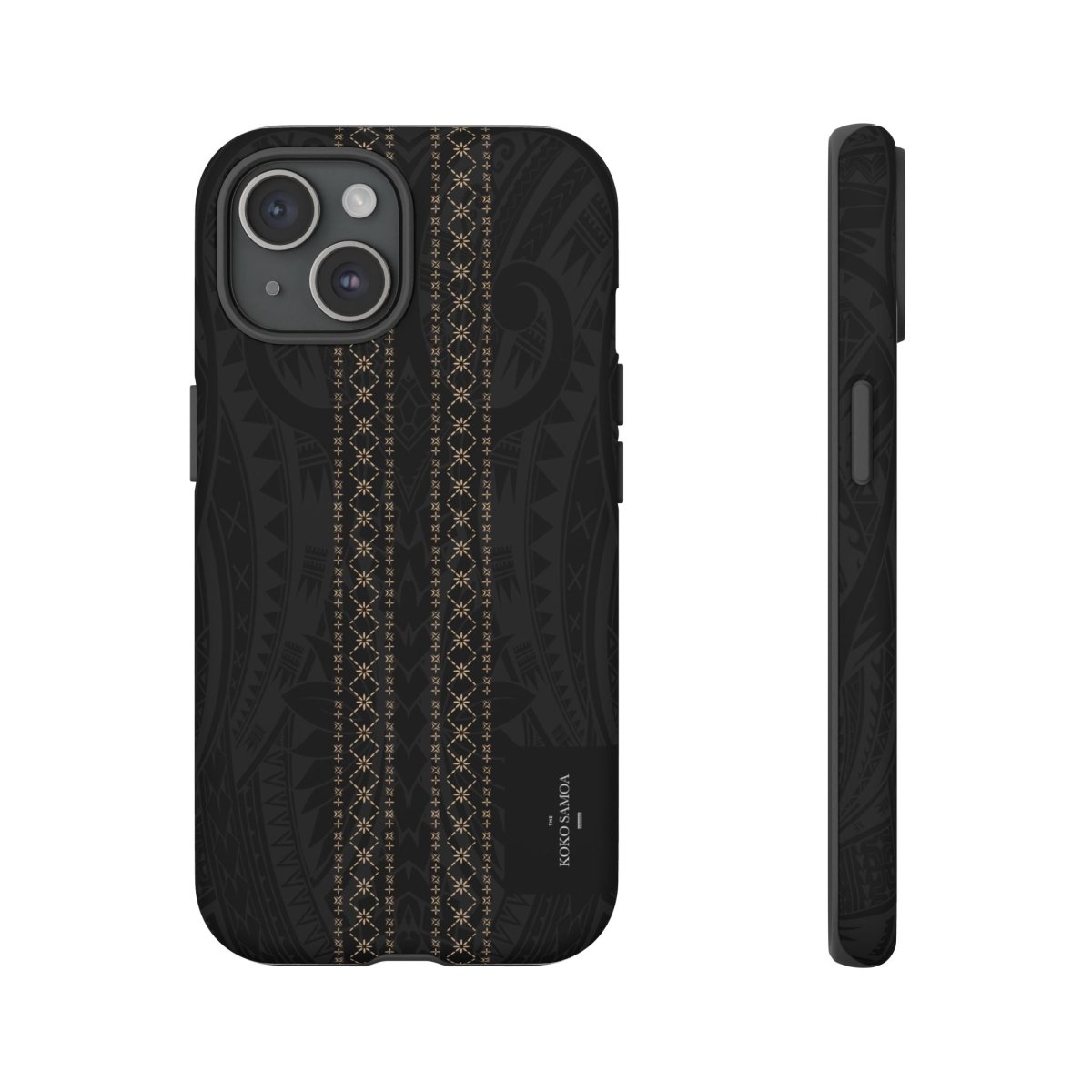 WOYC Tough Phone Case Malu with Koko Samoa design, durable protective cover for smartphones, featuring vibrant Polynesian artwork.