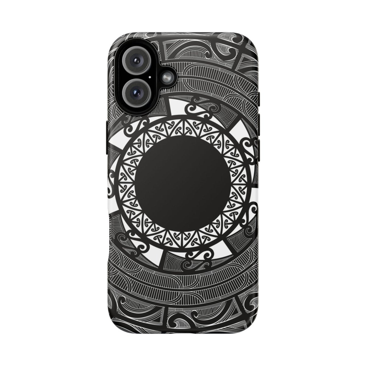 Printify Māori tough phone case with traditional Koko Samoa design, suitable for AU, NZ, and USA models.