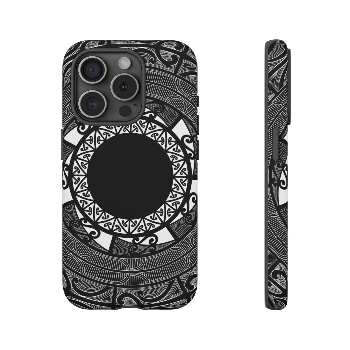Durable Māori-themed phone case by Printify, featuring traditional patterns, designed for AU, NZ, and USA smartphones.