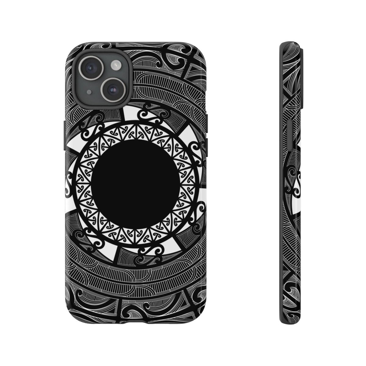 Printify tough Māori phone case with traditional Samoan Koko Samoa design for AU, NZ, and US models.