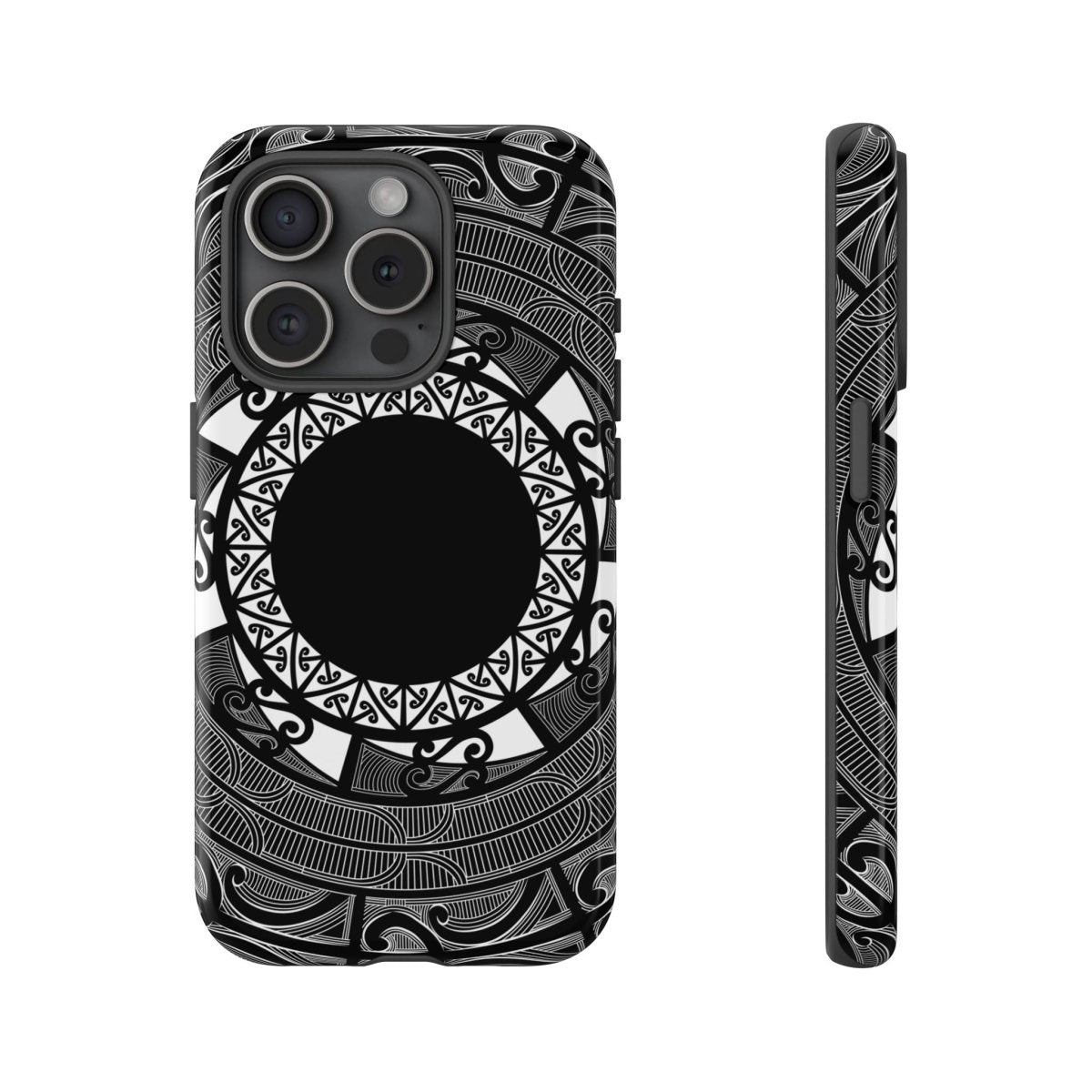 Printify Tough Phone Case with Māori Koko Samoa design, durable protective case for AU, NZ, and US mobile phones.