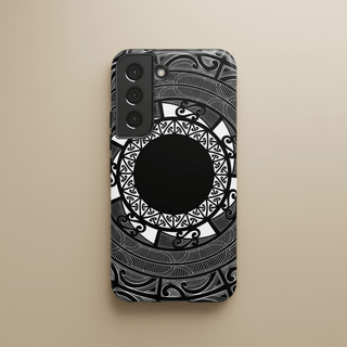 Tough Phone Case with Māori Koko Samoa design, durable protective cover for smartphones in AU, NZ, and USA.