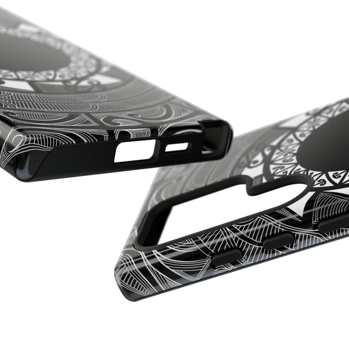 Durable Māori design phone case by Printify for AU, NZ, and USA, featuring traditional Koko Samoa artwork on a protective case.