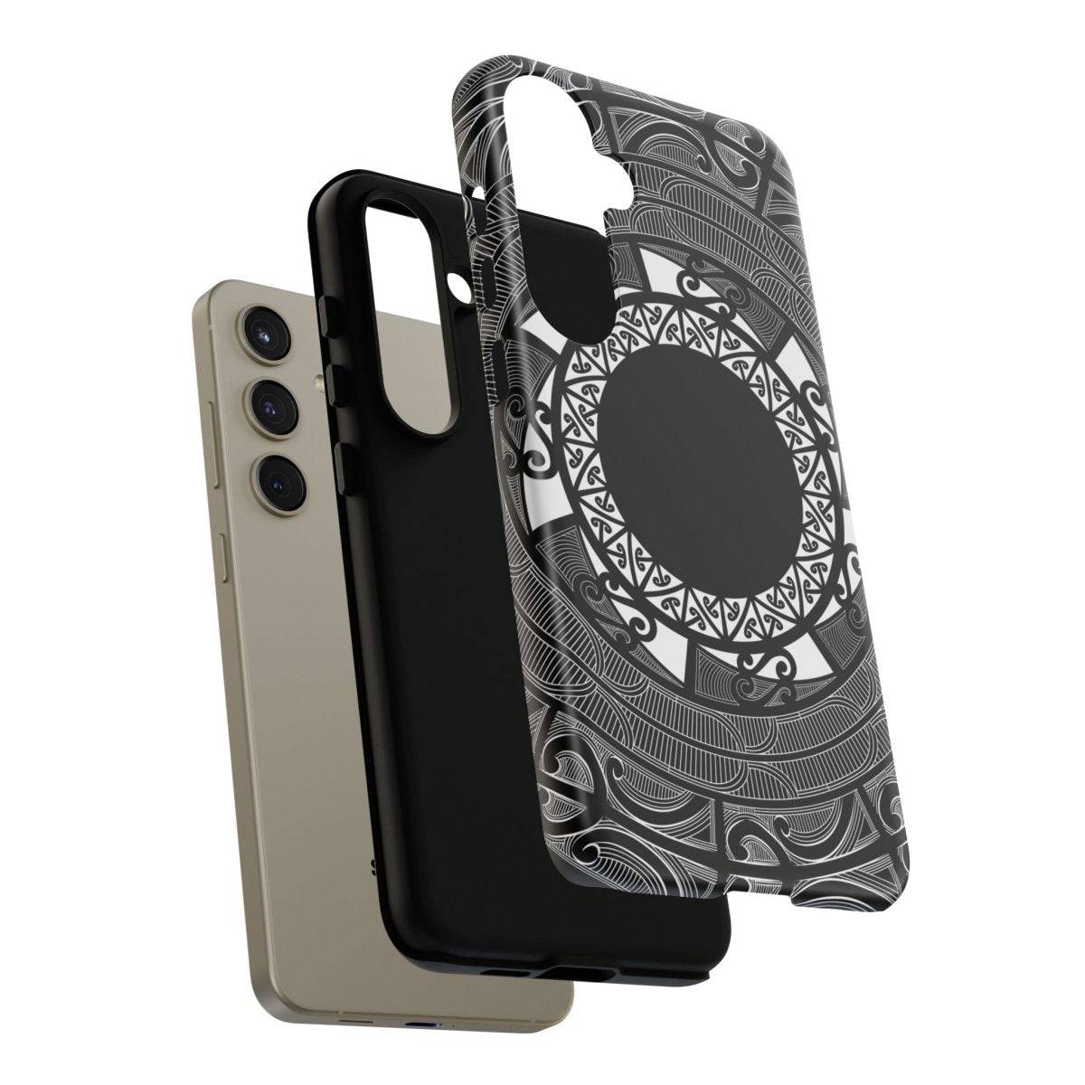 Durable Māori print phone case by Printify for AU, NZ, and US, featuring traditional Māori designs on a tough protective cover.