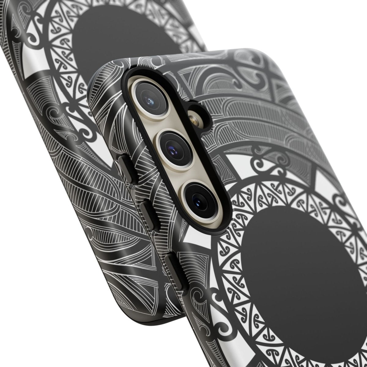 Printify Māori tough phone case with traditional Koko Samoa design on durable protective cover for smartphones.