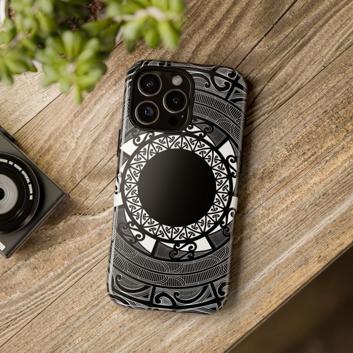 Printify Māori tough phone case with traditional Polynesian Koko Samoa design on durable protective cover.