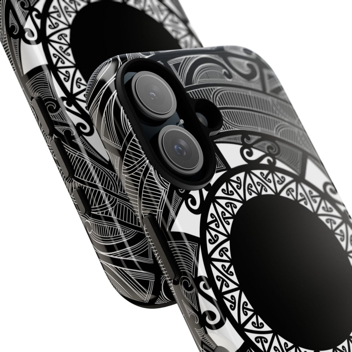 Printify Maori tough phone case featuring traditional Koko Samoa design, durable protective cover for mobile devices.