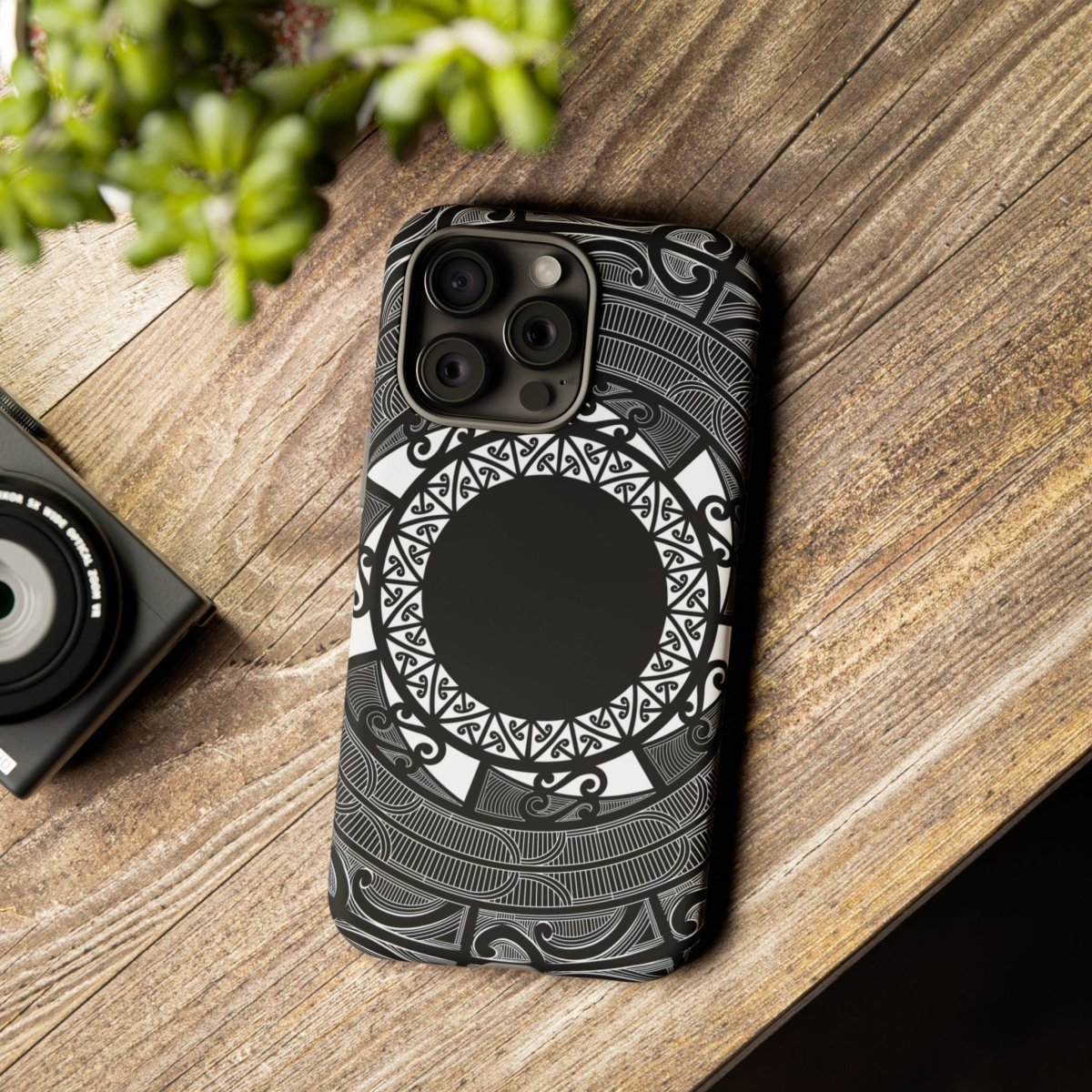 Printify Tough Phone Case featuring Māori and Koko Samoa designs, durable protection for mobile phones in AU, NZ, and USA.