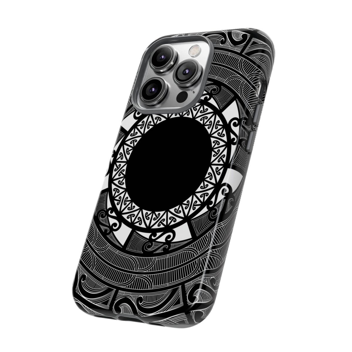 Printify Māori tough phone case featuring traditional Koko Samoa design on a durable protective phone cover.