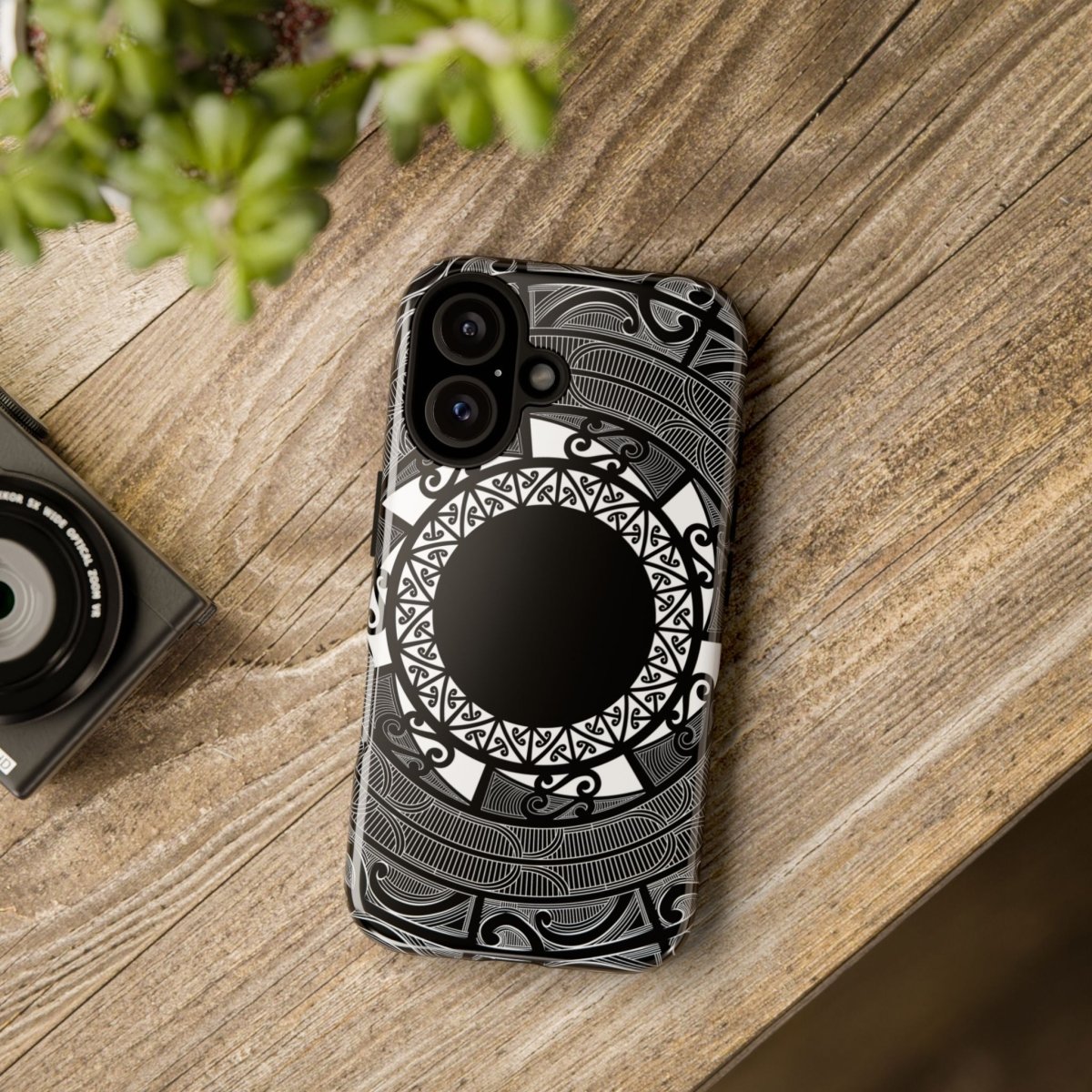Durable Māori design phone case by Printify for AU, NZ, and USA, featuring traditional Māori patterns on a protective phone cover.