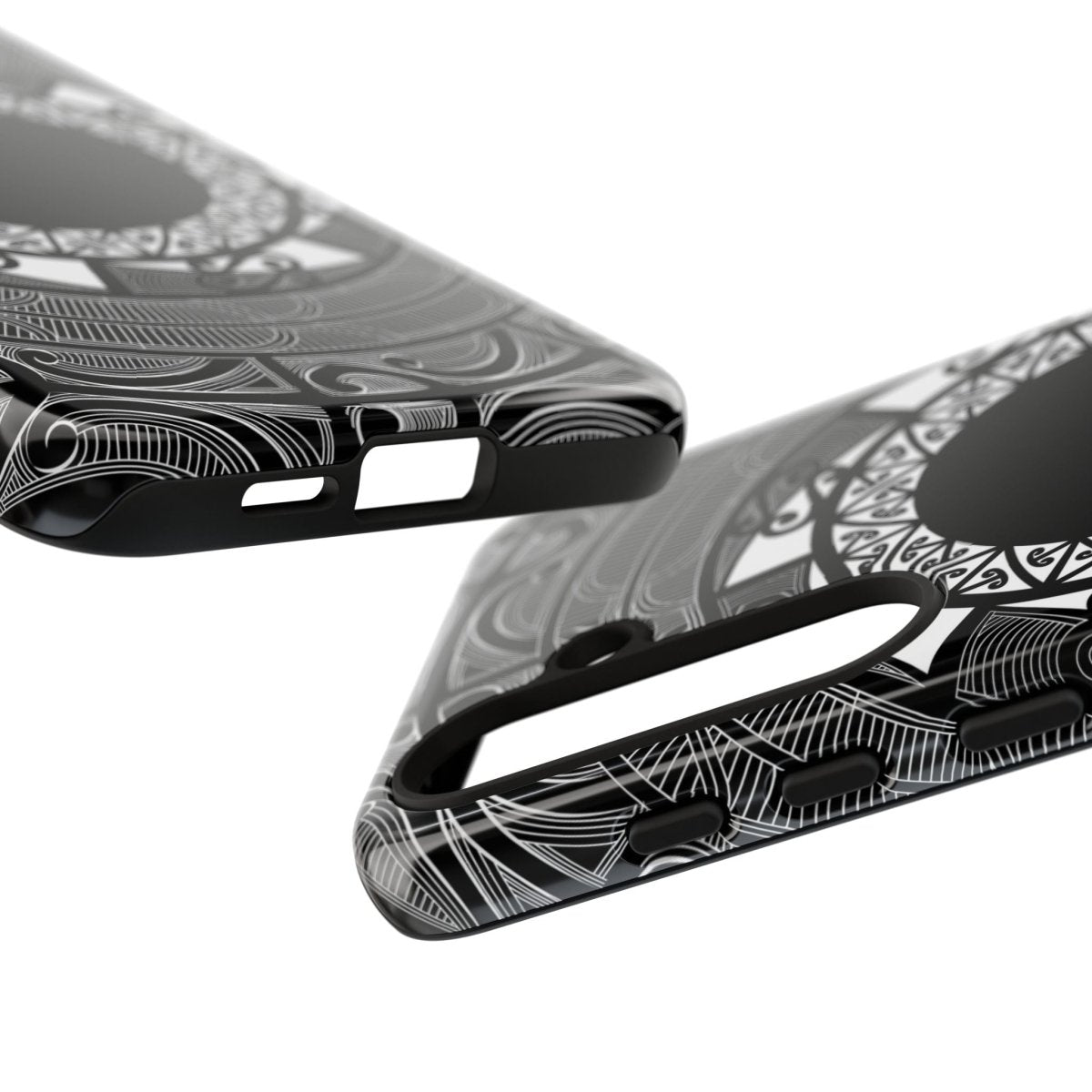 Printify Māori tough phone case featuring traditional Samoan Koko Samoa design on a durable protective cover.
