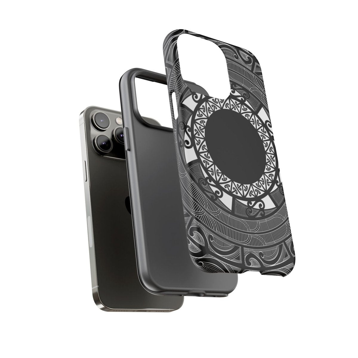 Printify Māori tough phone case featuring traditional Samoan Koko Samoa design on durable protective cover.