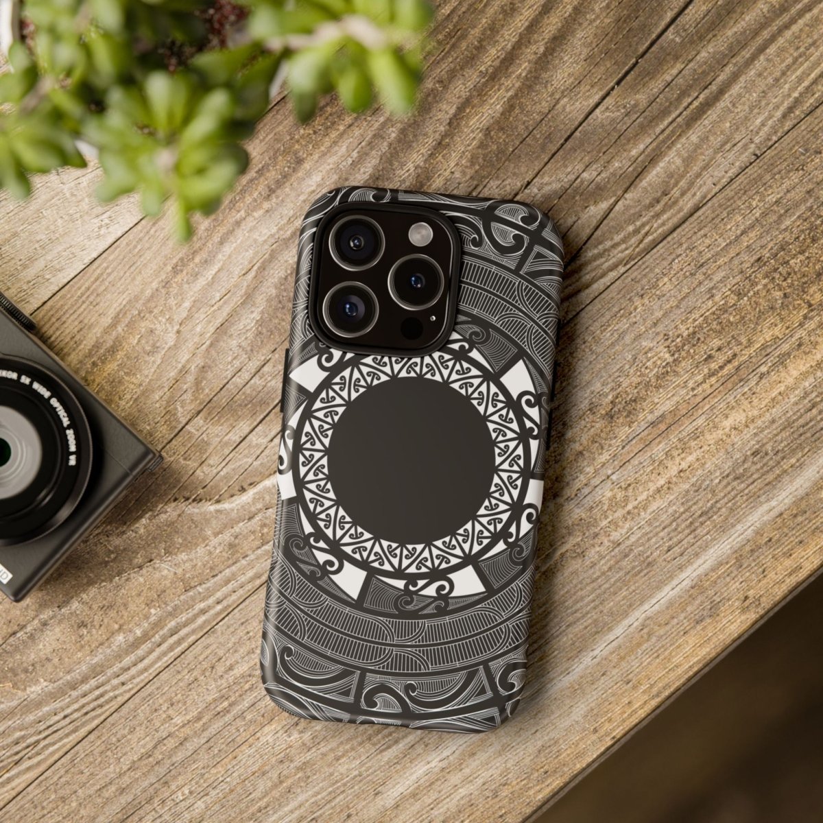 Durable Māori print phone case by Printify for AU, NZ, and US, featuring traditional Māori patterns and vibrant design.