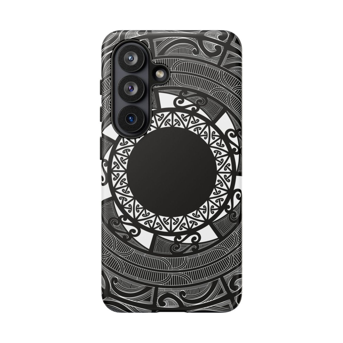 Durable Māori print phone case by Printify for AU, NZ, and USA, featuring traditional Māori designs on a rugged protective case.