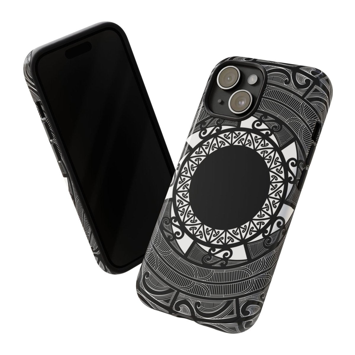 Durable Māori-themed phone case by Printify for AU/NZ/USA, featuring traditional Māori art and design on a protective case.