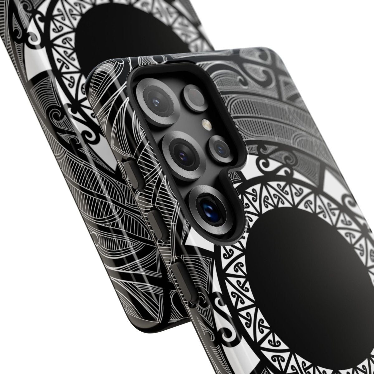 Printify Māori tough phone case featuring traditional Koko Samoa design on a durable protective cover for smartphones.
